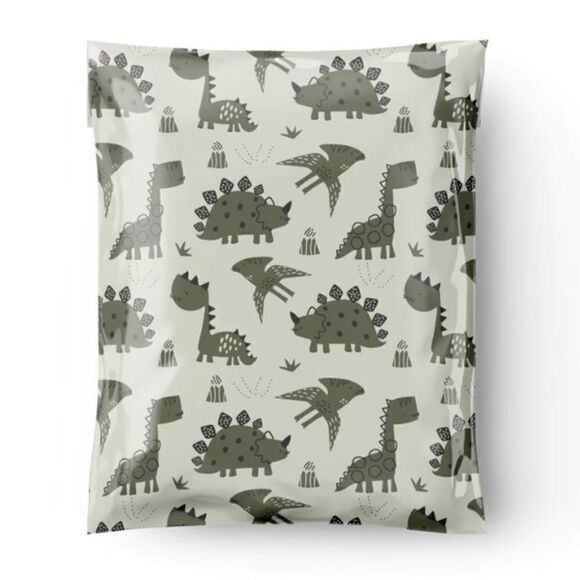 Lê top bebe NWT Sz 6-9 months 2 poly mailers Dino print plus insert card - Picture 3 of 7
